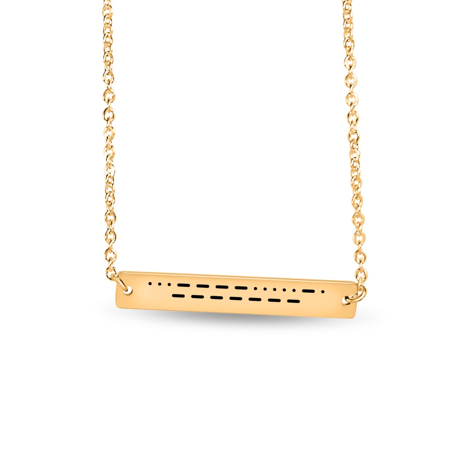 Sober Mom Morse Code Bar Necklace – Personalized