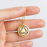 AA Circle & Triangle Coin Necklace — Milestone Month Collection