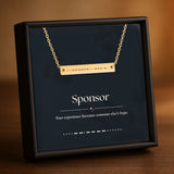 Sponsor Morse Code Bar Necklace – Personalized