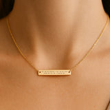 Recovery Warrior Morse Code Bar Necklace – Personalized