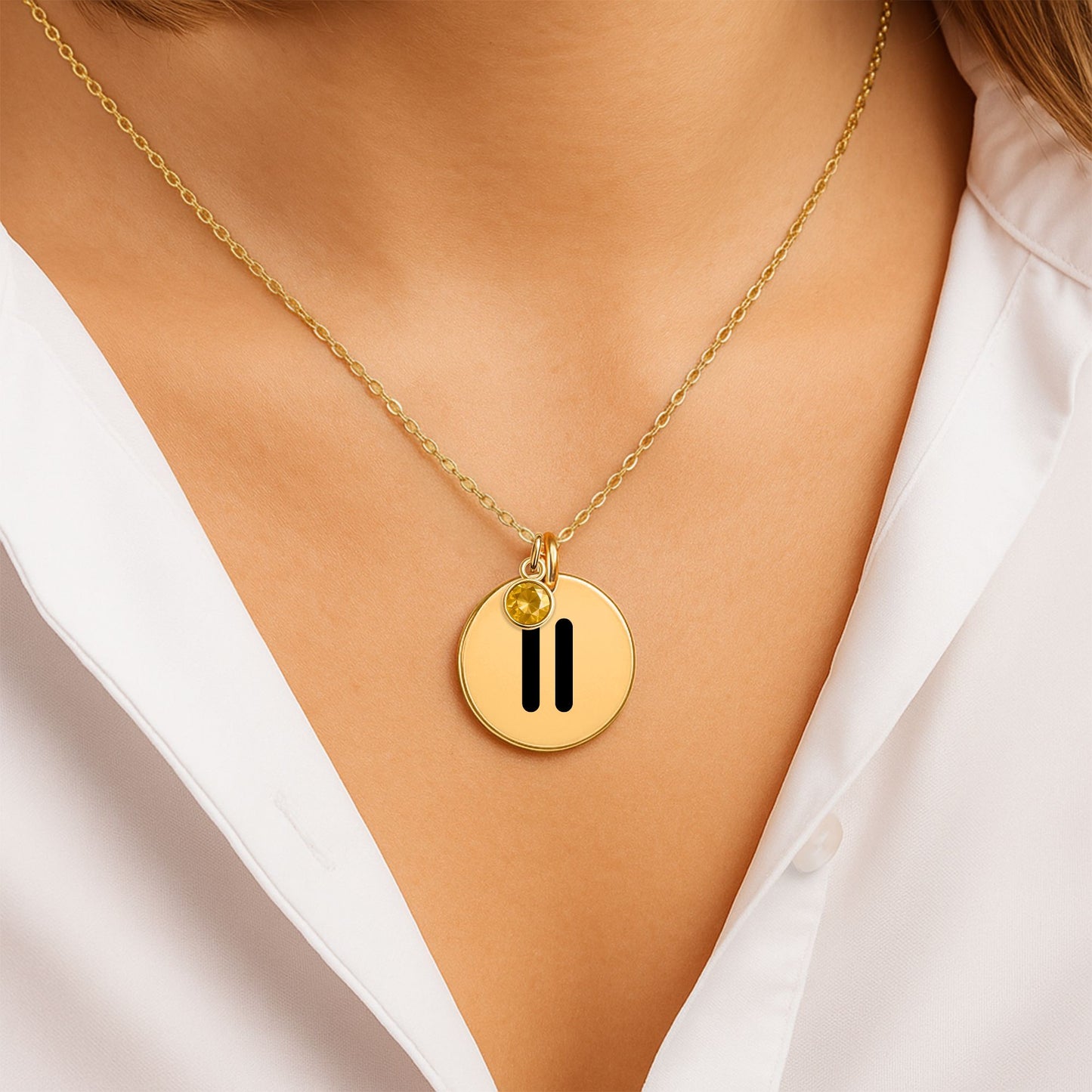 Pause Pray Proceed AA Coin Necklace — Milestone Month™