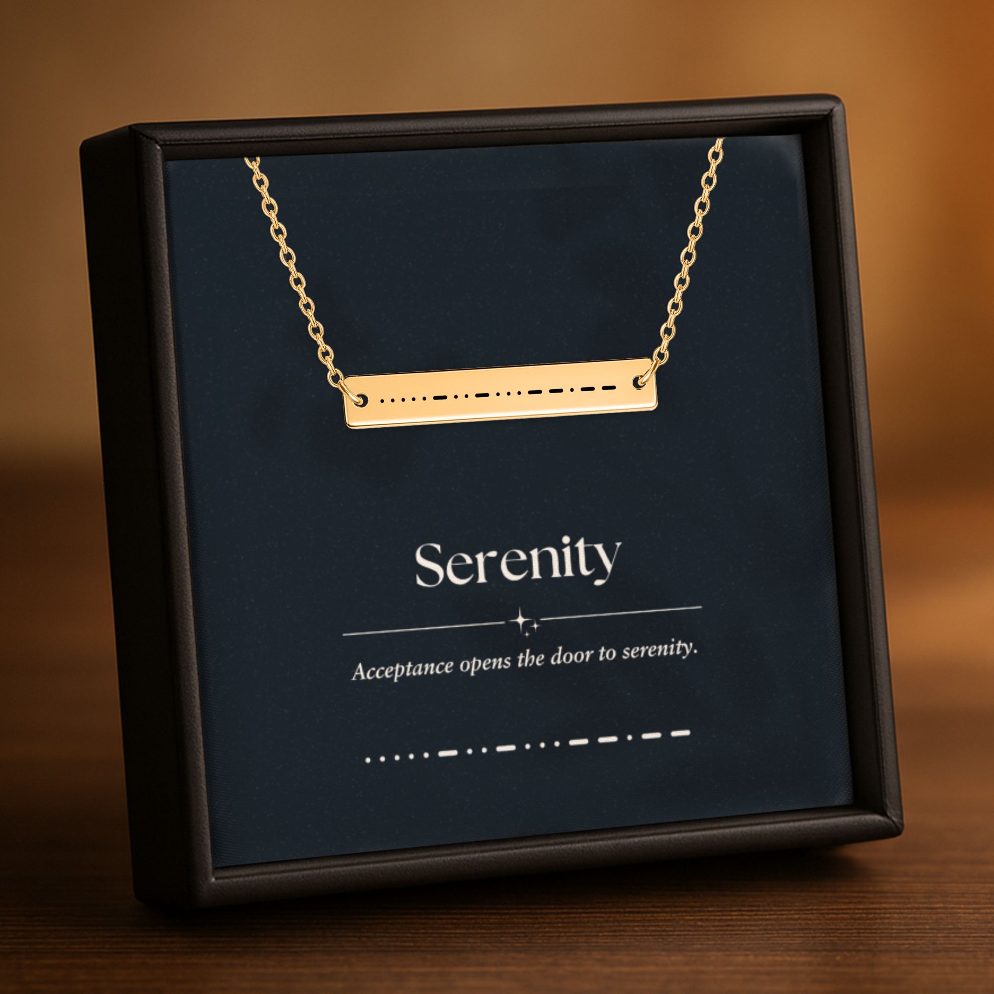 Serenity Morse Code Bar Necklace – Personalized