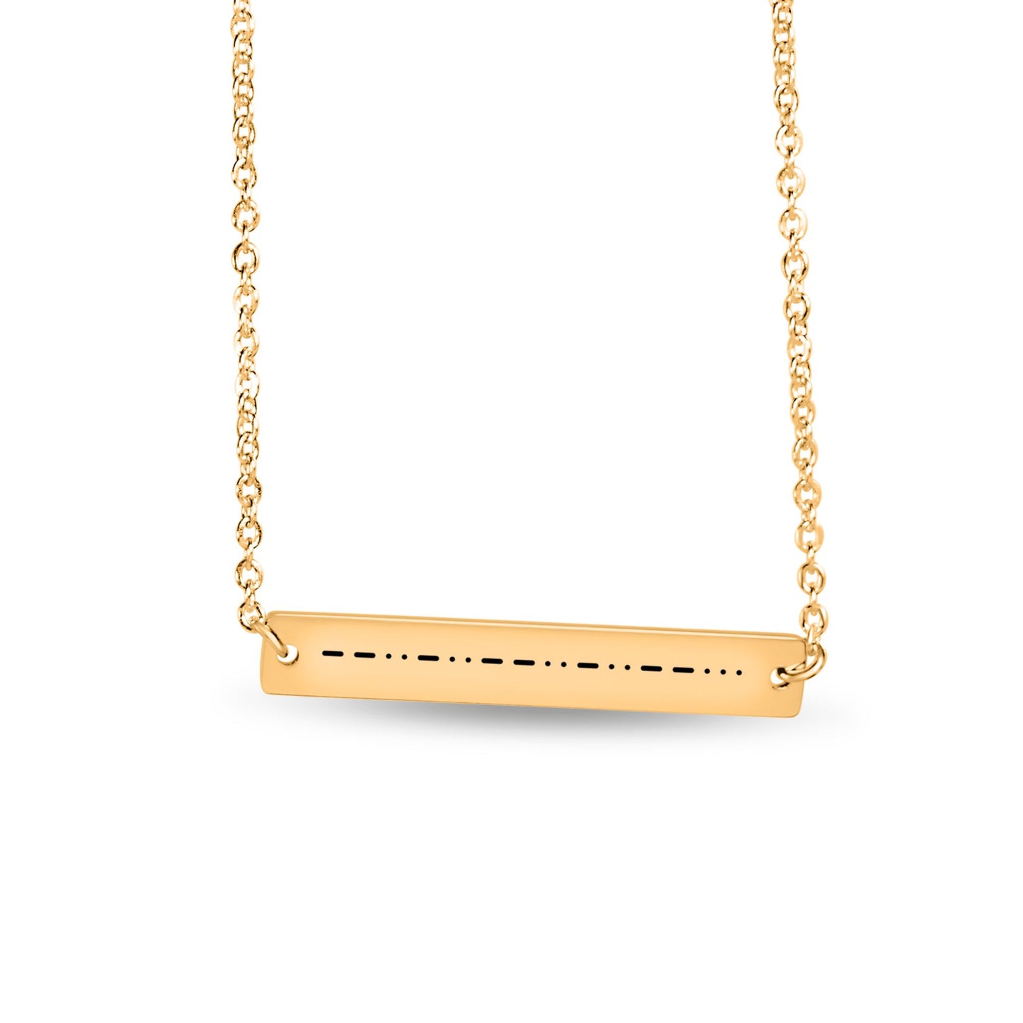 Gratitude Morse Code Bar Necklace – Personalized