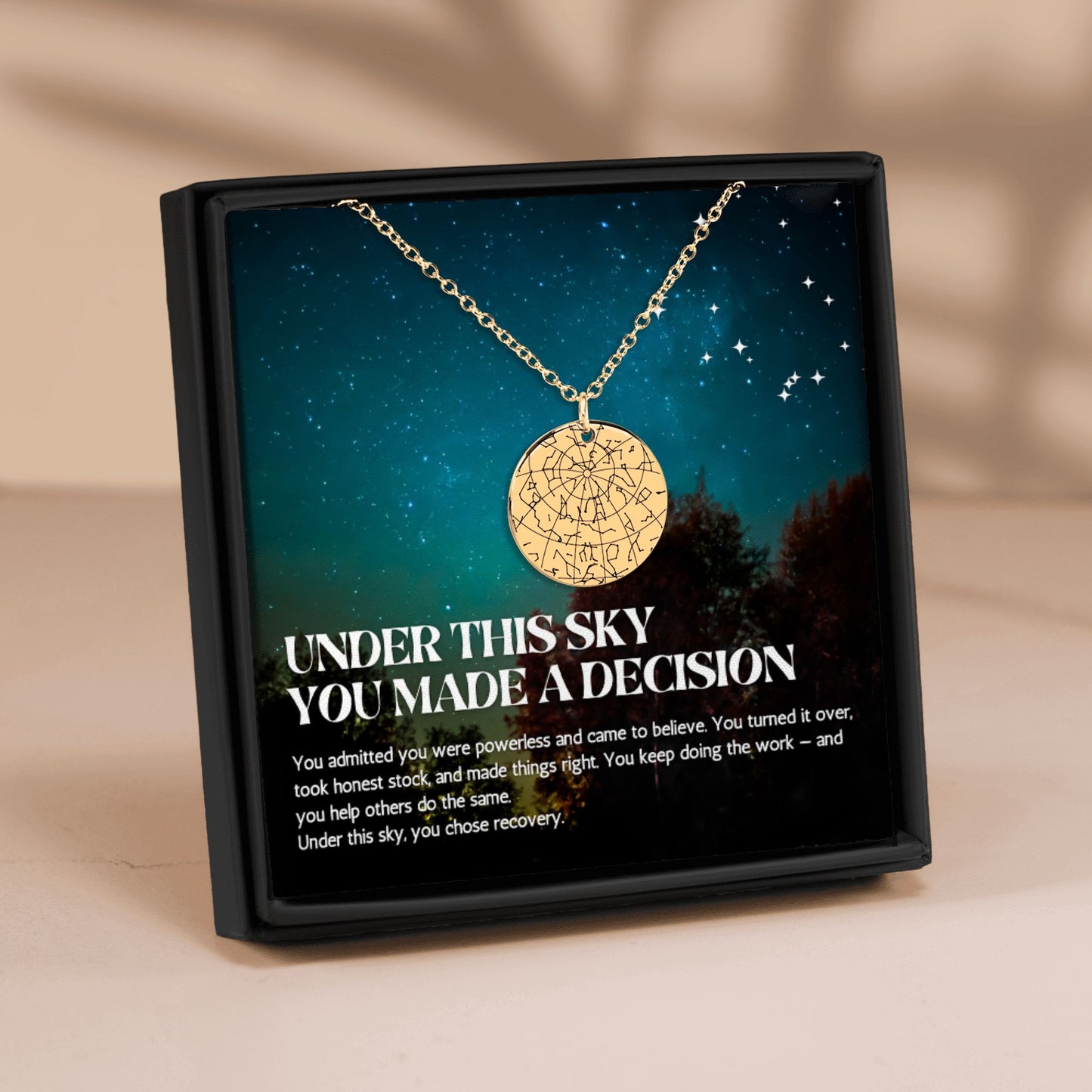 Recovery Star Map Necklace — Under This Sky, A Decision
