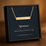Sponsee Morse Code Bar Necklace – Personalized