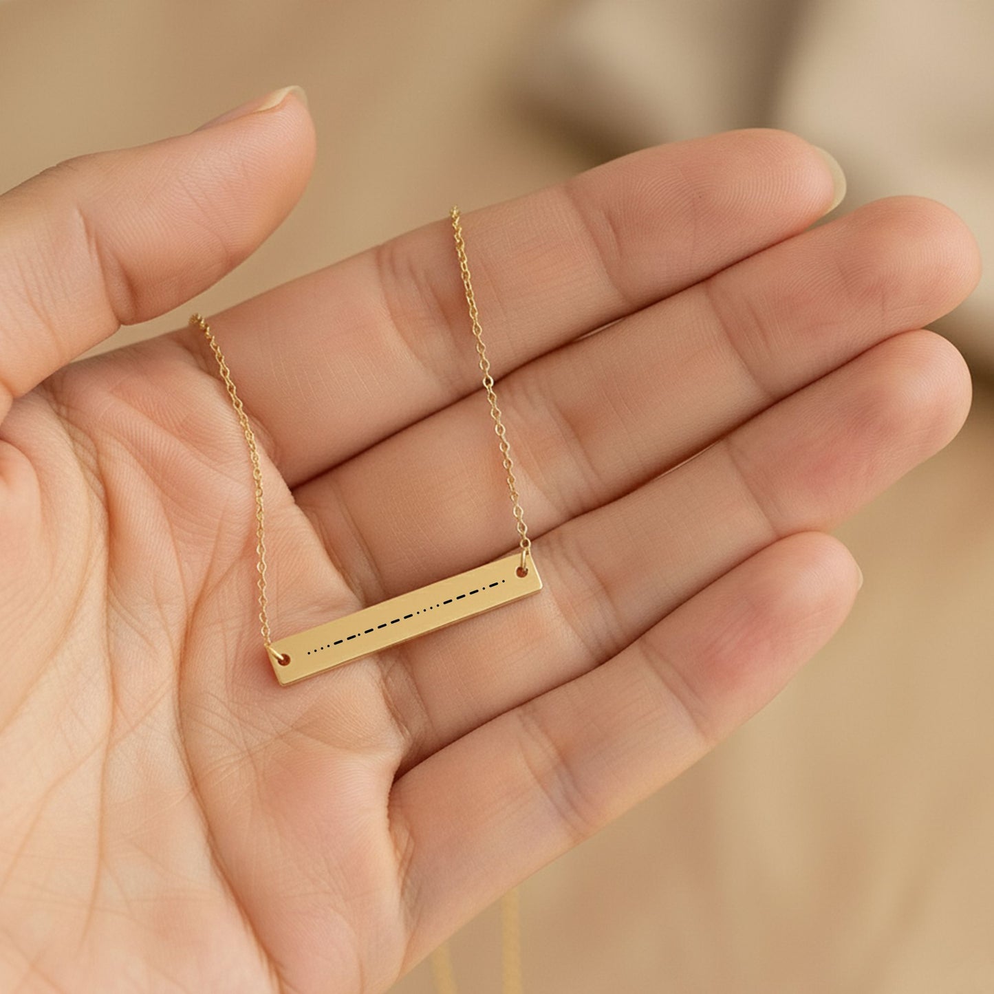 Sponsor Morse Code Bar Necklace – Personalized
