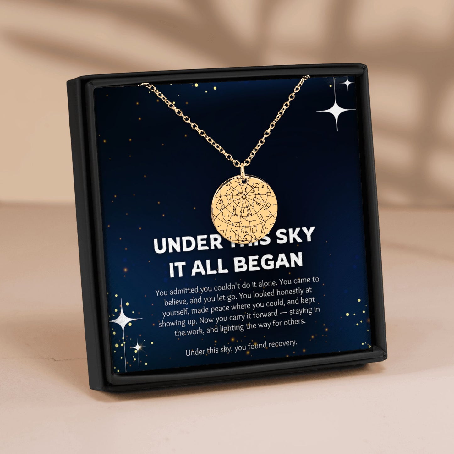 Star Map Recovery Necklace — Under This Sky It All Began