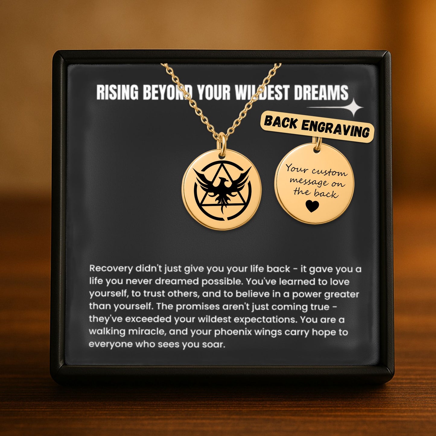 Rising Beyond Your Wildest Dreams Recovery Necklace