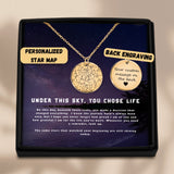 Star Map Sobriety Necklace — Under This Sky You Chose Life