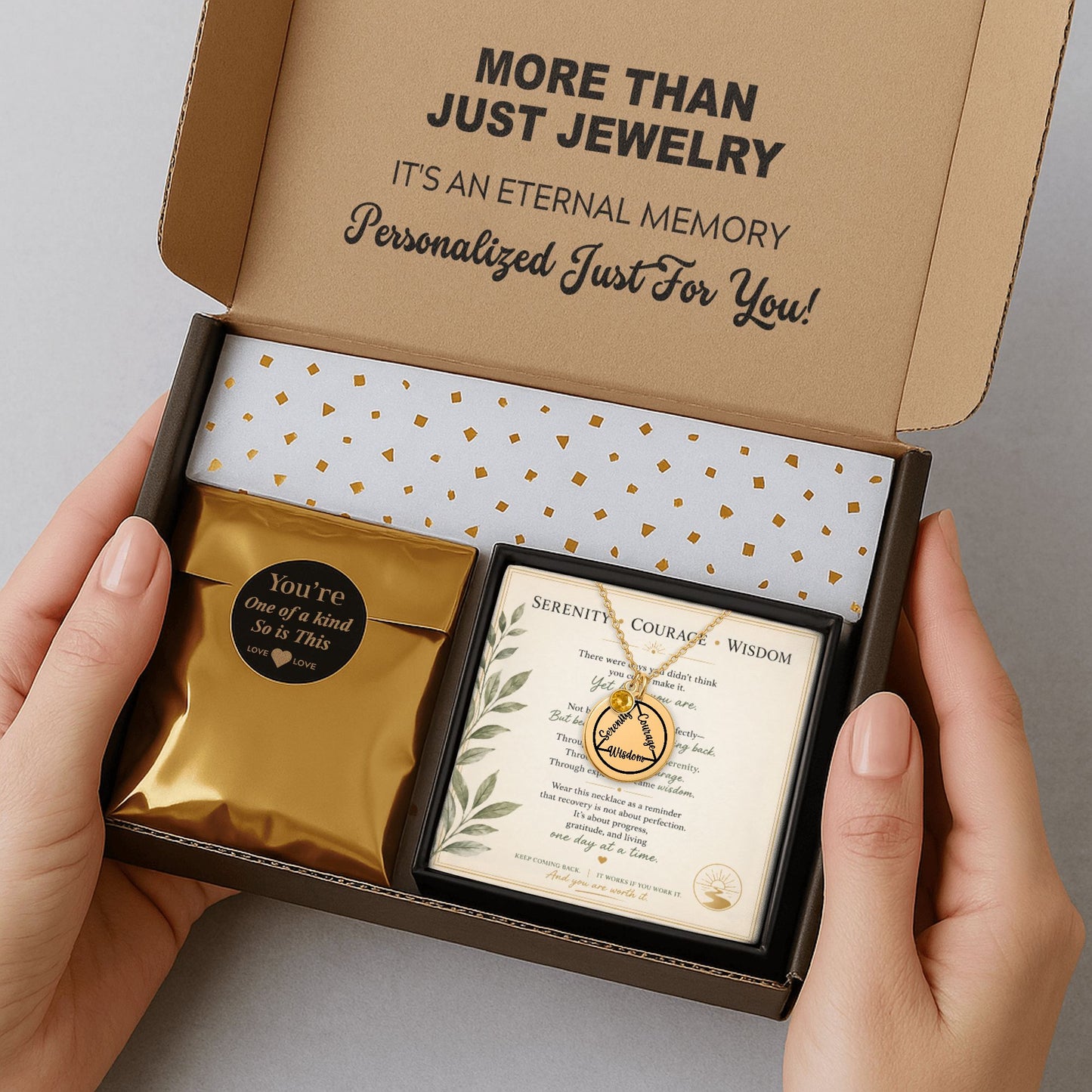 AA Circle & Triangle Coin Necklace — Milestone Month Collection