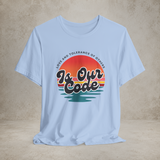 Love & Tolerance 12 Step recovery T-shirt featured design