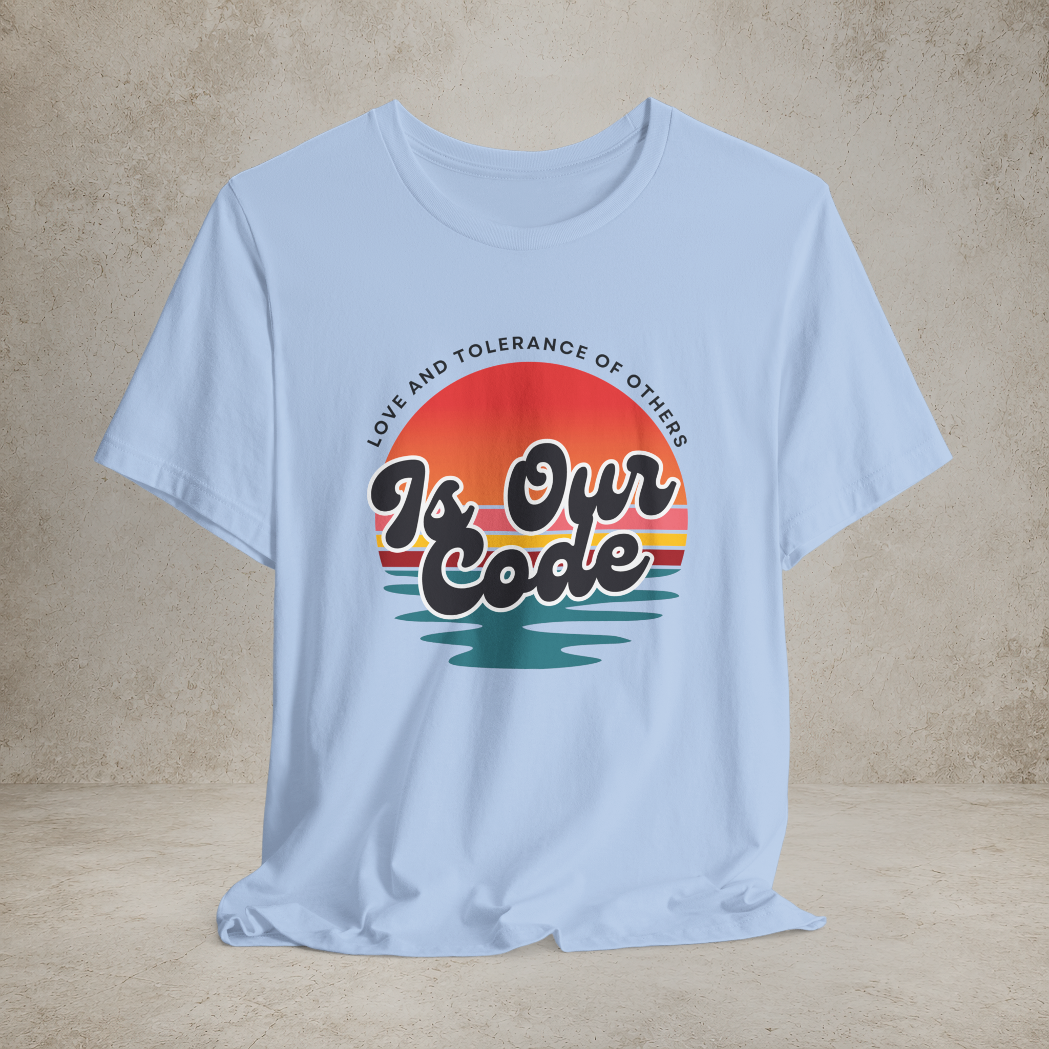 Love & Tolerance 12 Step recovery T-shirt featured design