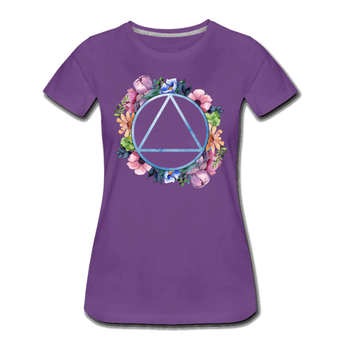 AA Floral Premium T-Shirt - purple