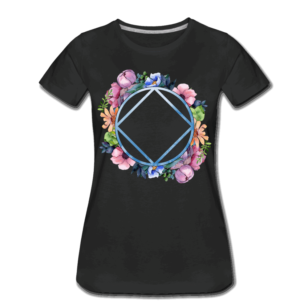 NA Floral Premium T-Shirt - black