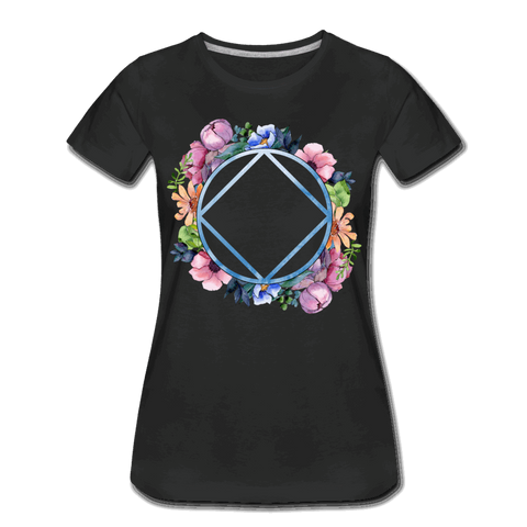 NA Floral Premium T-Shirt - black