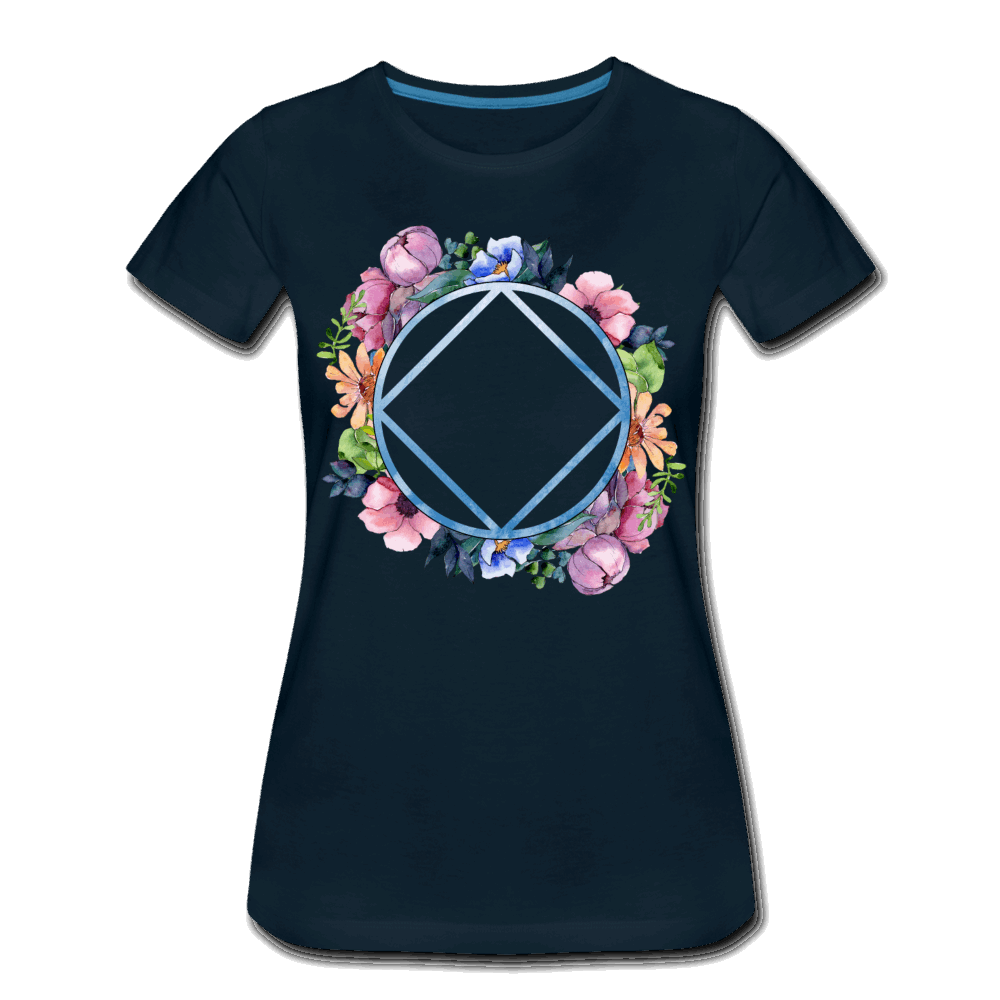 NA Floral Premium T-Shirt - deep navy