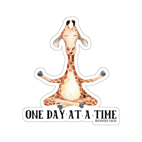 One Day at a Time Giraffe Sticker