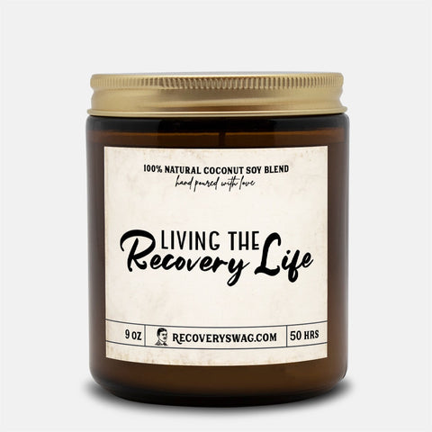 Living the Recovery Life Amber Jar Candle