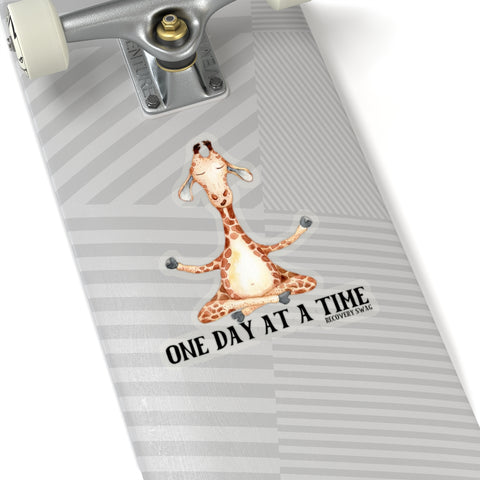One Day at a Time Giraffe Sticker