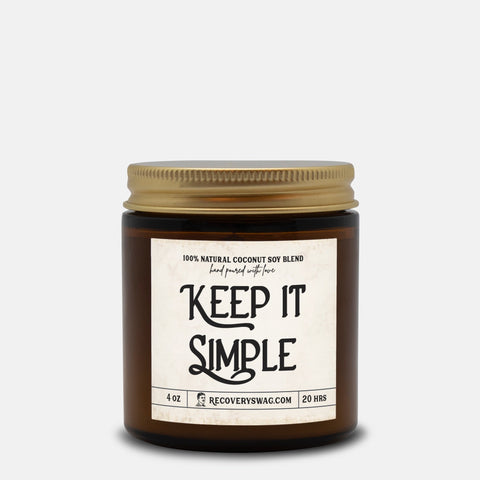 Slogan Series - Keep It Simple Amber Jar Candle