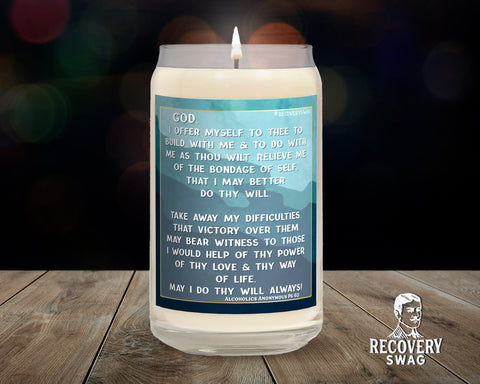Third Step Prayer of Alcoholics Anonymous - 13oz Candle