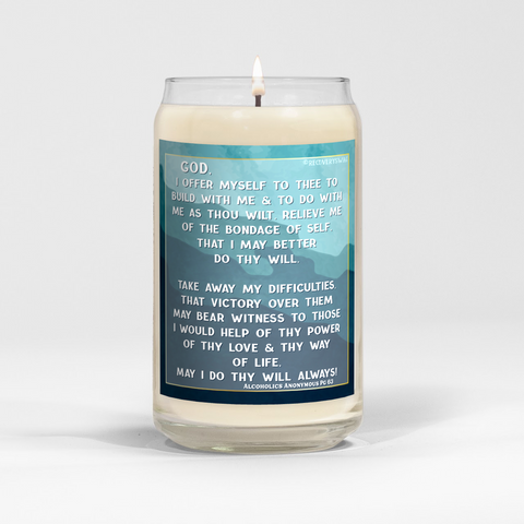 Third Step Prayer of Alcoholics Anonymous - 13oz Candle