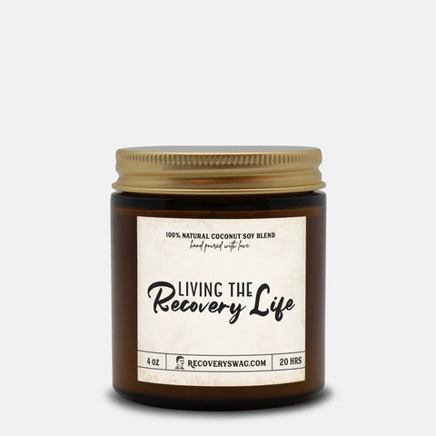Living the Recovery Life Amber Jar Candle