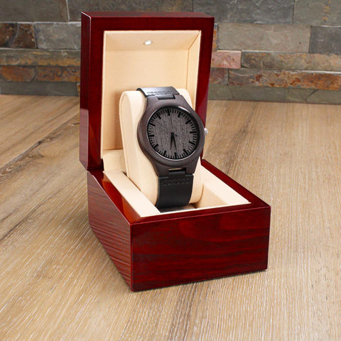 F*cking Sober Engraved Wooden Watch