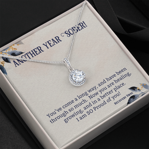 You've Come a Long Way - Another Year Sober - Hope in Recovery Necklace