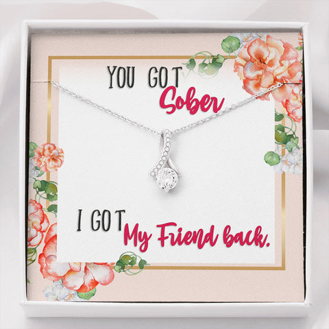 You Got Sober - I Got My Friend Back Necklace