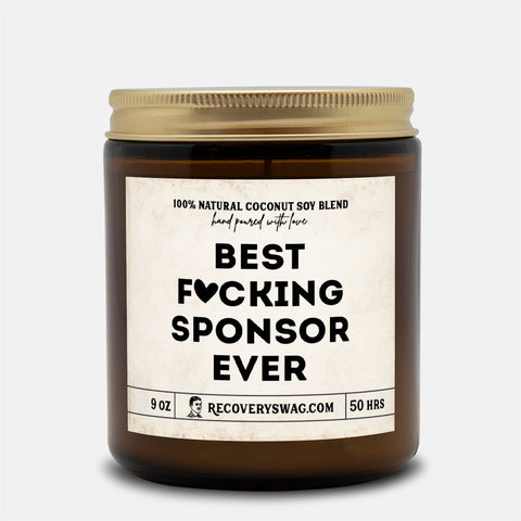 Best Fucking Sponsor Ever Amber Jar Candle