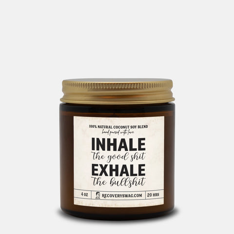 Inhale the Good Shit Amber Jar Candle