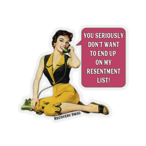 Resentment List Sticker