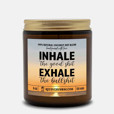Inhale the Good Shit Amber Jar Candle