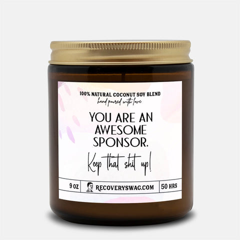 You are an Awesome Sponsor Amber Jar Candle